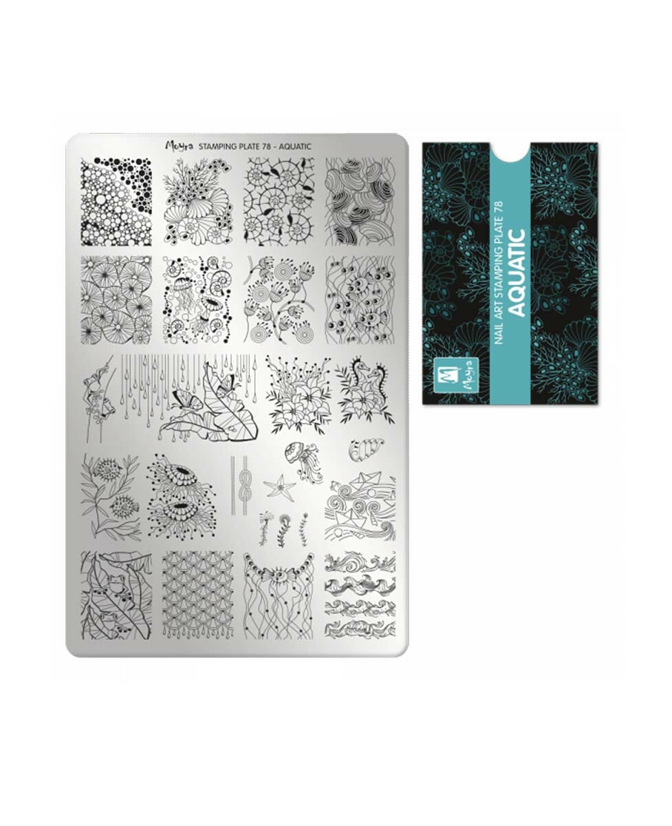 Piastra Stamping Moyra® 78 – Aquatic – 9,5cm x 14,5cm