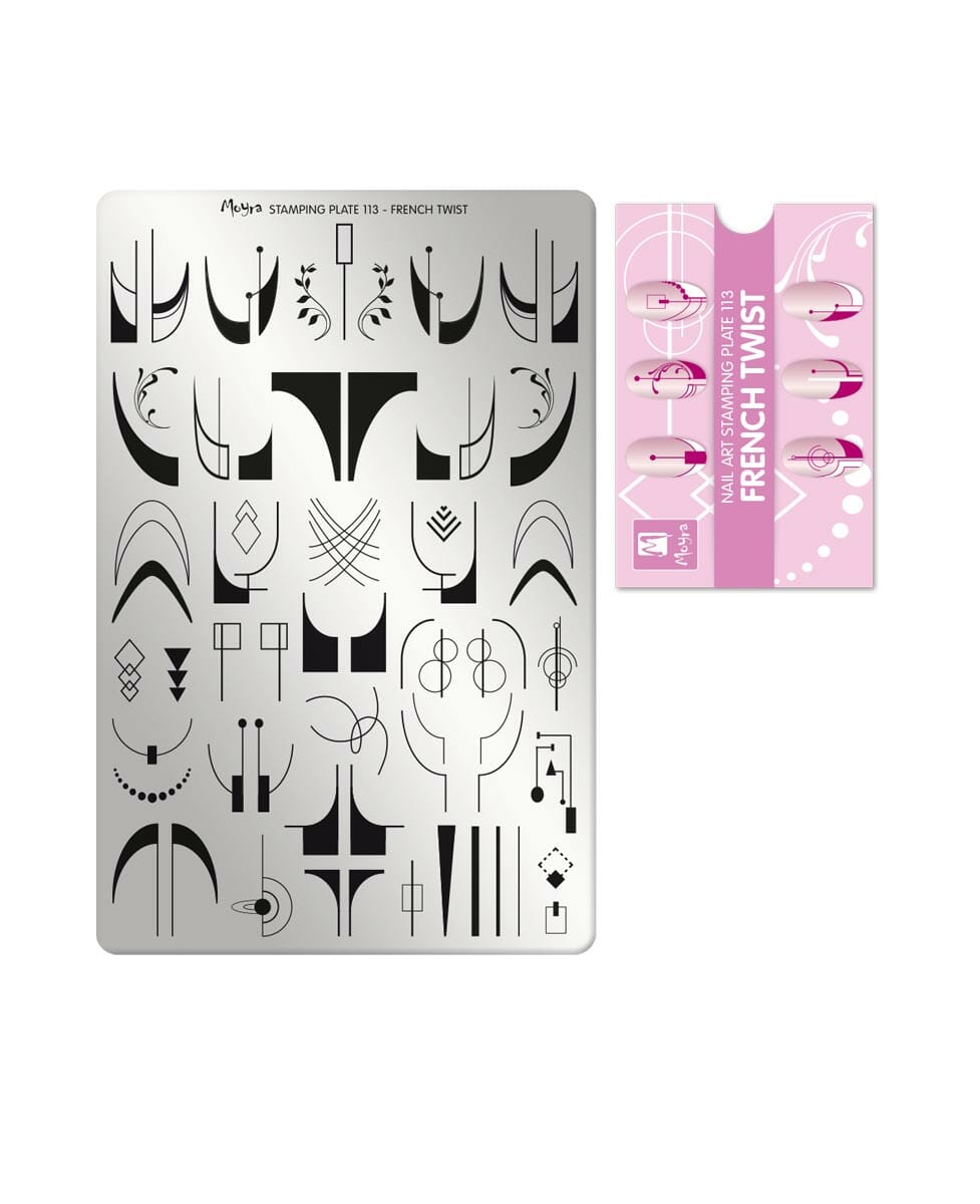 Piastra Stamping Moyra® 113 – French Twist – 9,5cm x 14,5cm
