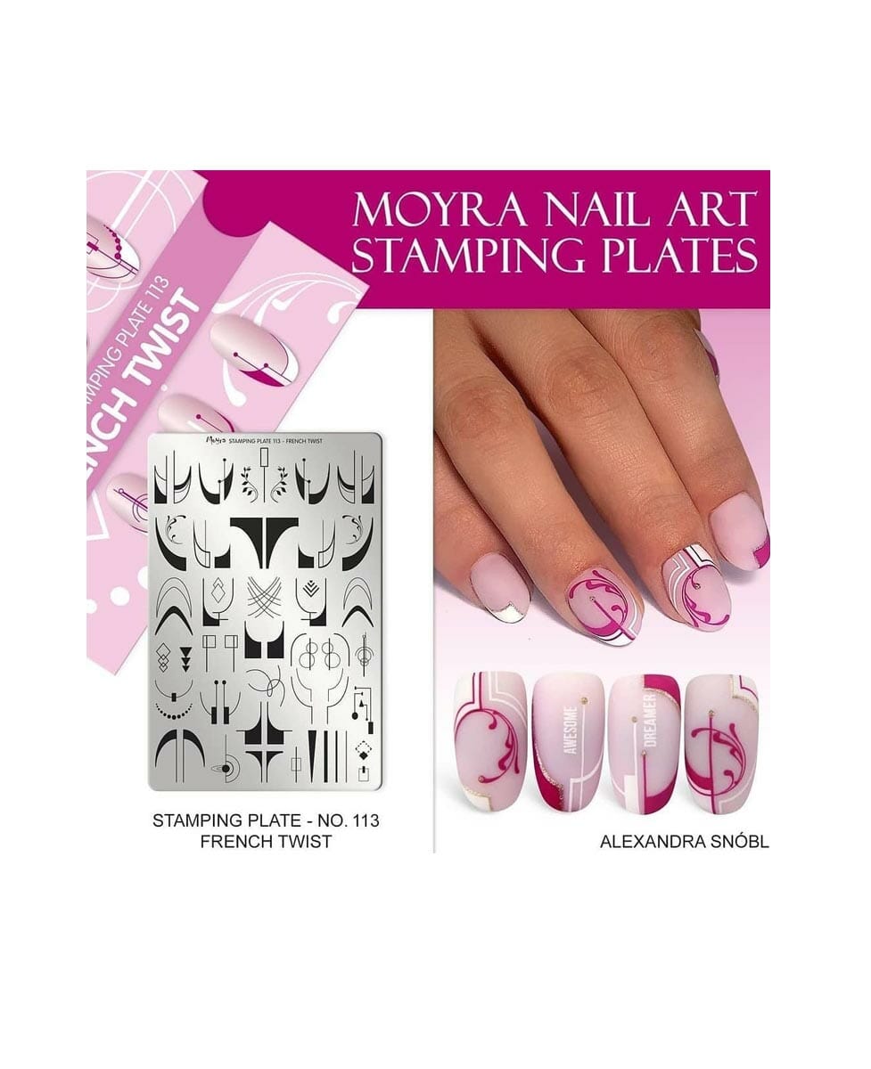 Piastra Stamping Moyra® 113 – French Twist – 9,5cm x 14,5cm - immagine 2