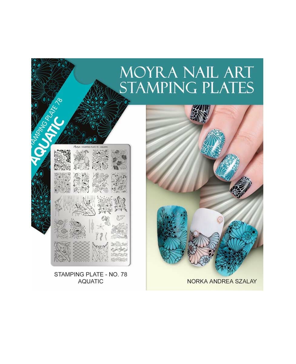 Piastra Stamping Moyra® 78 – Aquatic – 9,5cm x 14,5cm - immagine 3