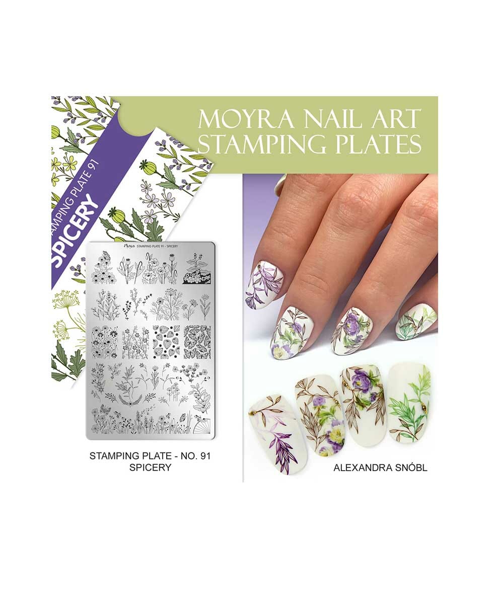 Piastra Stamping Moyra® 91 – Spicery – 9,5cm x 14,5cm - immagine 3