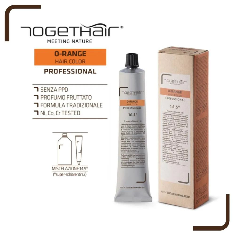 O-Range Hair Color – Colorazione Permanente in Crema – 7.34 Biondo Dorato Rame 100 ml – Togethair - immagine 5