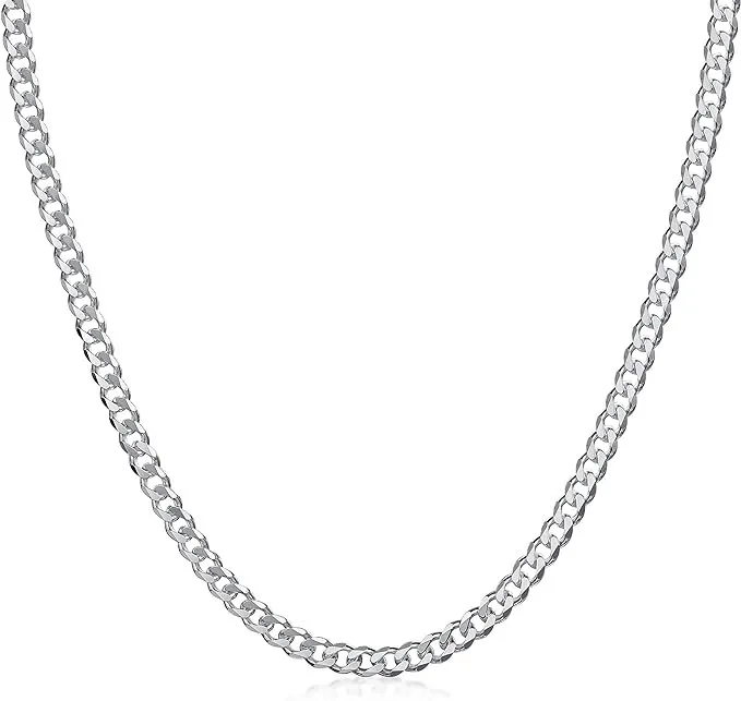 Collana Uomo Donna Catena Argento In 925 Classica Intramontabile 50cm x 4.5mm