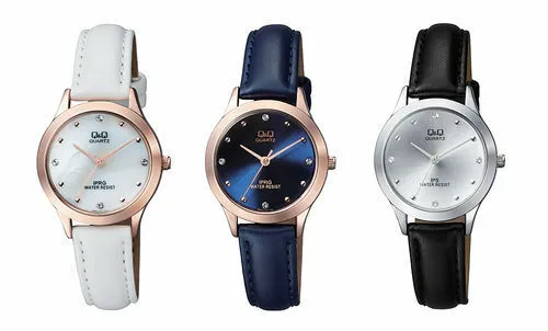 Orologio Donna In Pelle Fashion Q&Q By Citizen Watch Solo Tempo Lady Acciaio