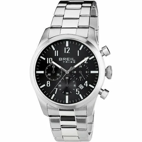 Orologio Uomo BREIL Tribe Cronografo Acciaio Movimento Seiko WR50 Nero EW0227