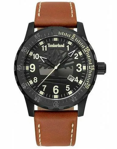 Orologio Uomo TIMBERLAND In Vera Pelle Cassa Acciaio Nero