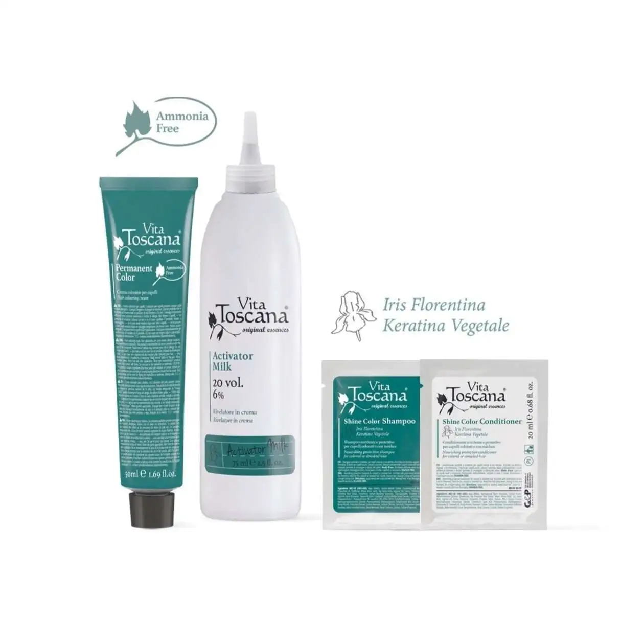 Permanent Color Kit Ammonia Free – 6 OLMO – Vita Toscana - immagine 2