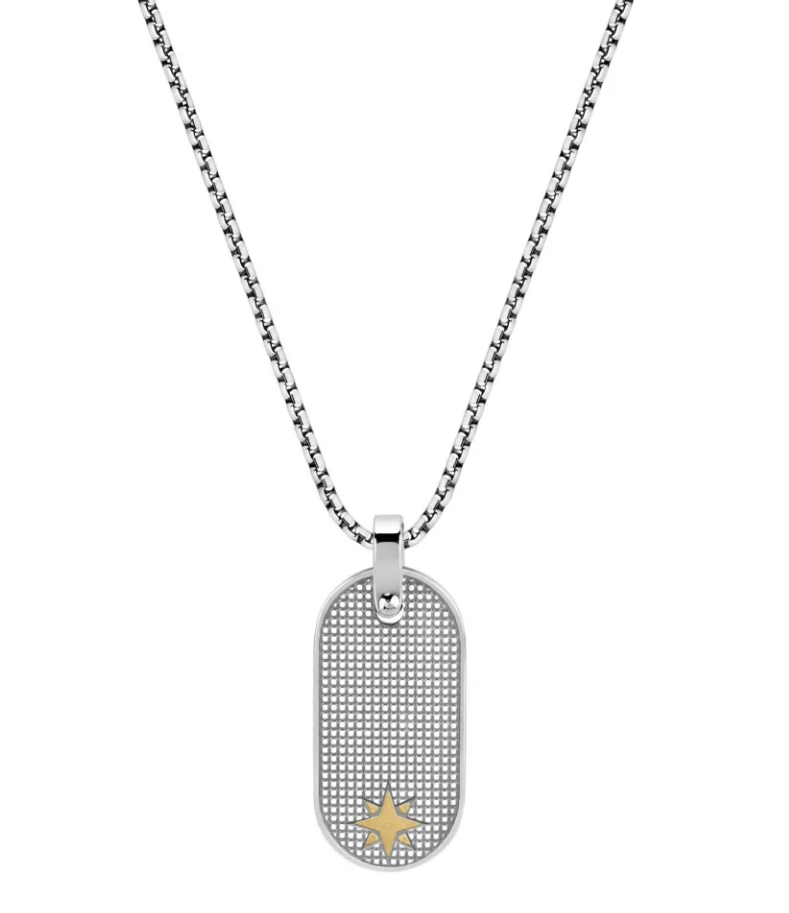Collana Uomo Acciaio SECTOR Piastrina Rosa dei Venti SZS49 + Incisione Regalo