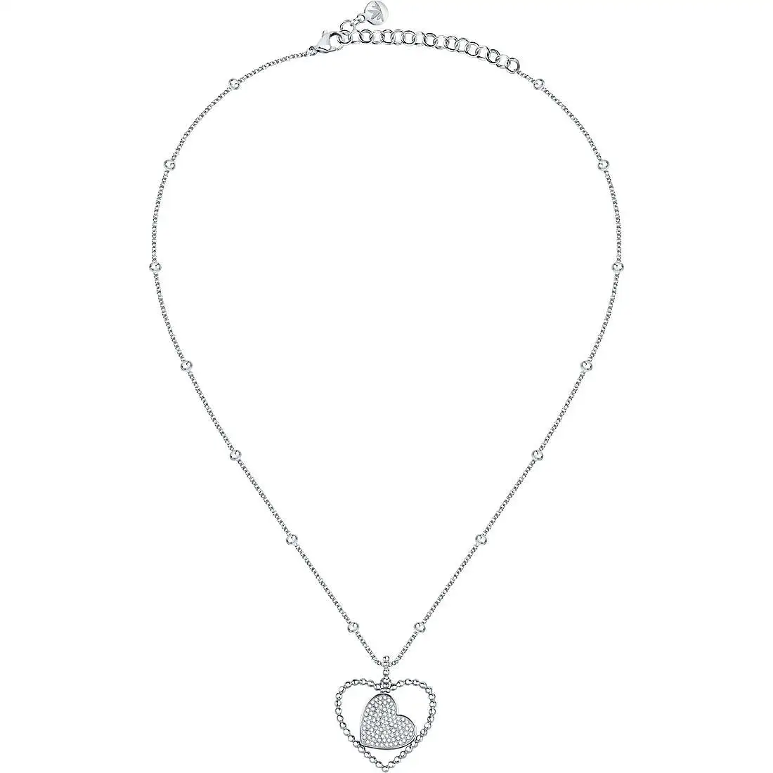 Collana Donna Acciaio MORELLATO Dolcevita Cuore Con Cristalli Bianchi SAUA03 - immagine 2