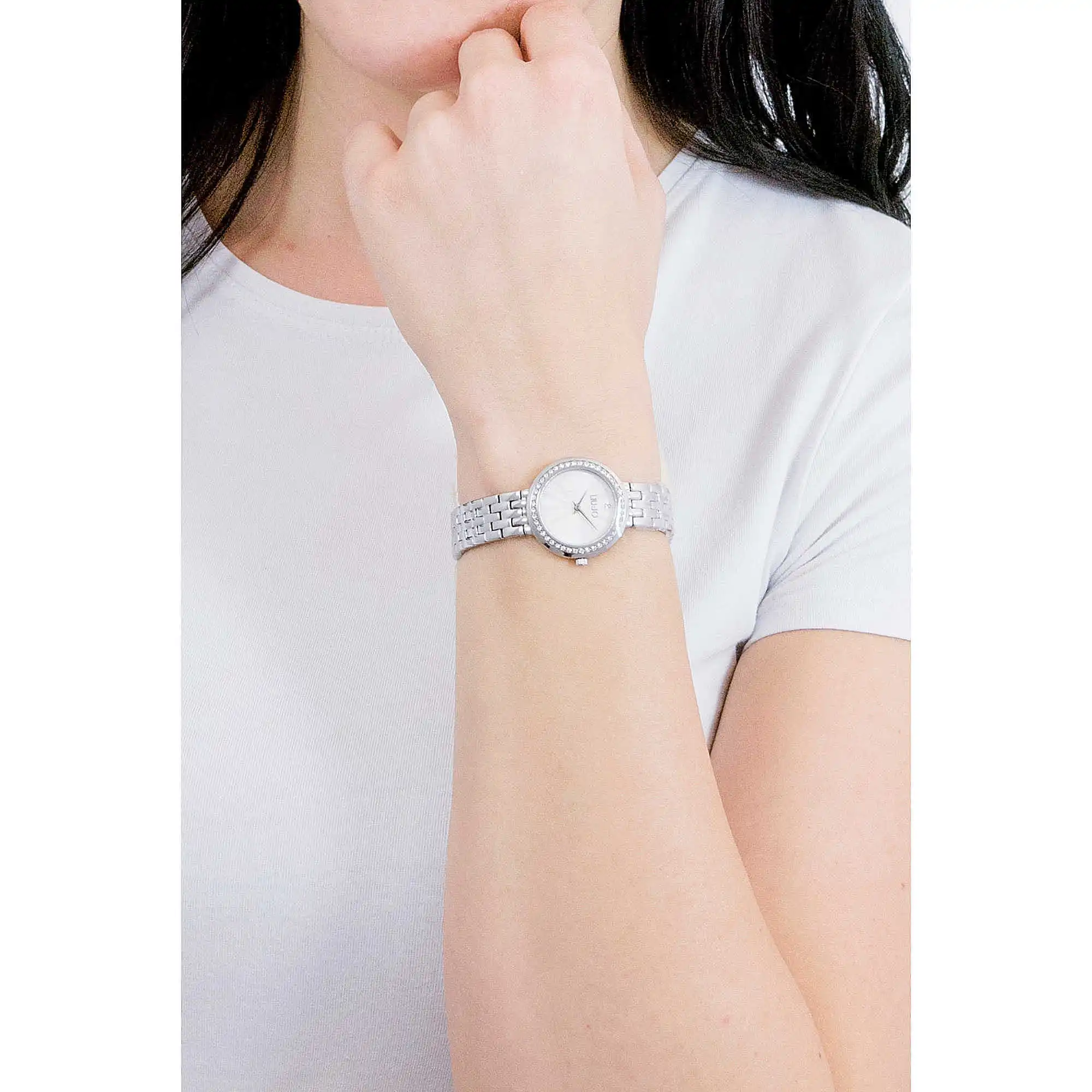 Orologio Donna Liu Jo Precius Glam In Acciaio Solo Tempo Con Cristalli TLJ1599 - immagine 2